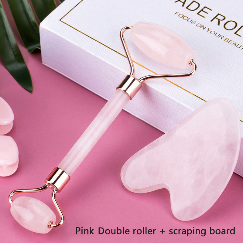 Importikaah-Thermal-Neck-Lifting-Tighten-Massager-electric-microcurrent-technology-pink-double-roller-scraping-board