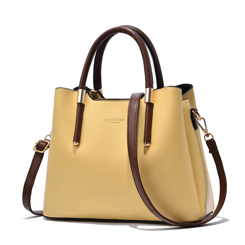 Fashionable-barrel-type-PU-bag-with-inner-zipper