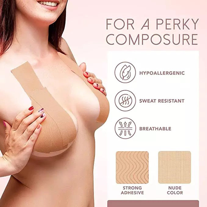 Importikaah Boob shaper tapes(Color-Nude,Black,Brown)