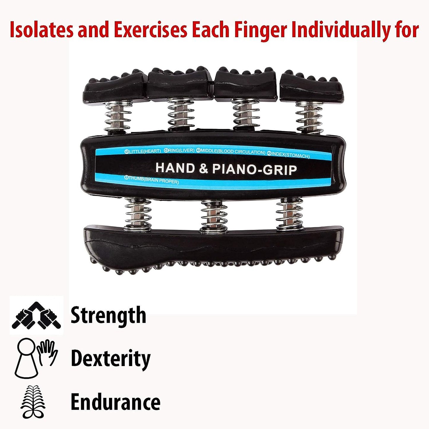 IMPORTIKAAH Hand Finger Exerciser & Strengthener for Guitar Playing Musicians Sports and Therapy