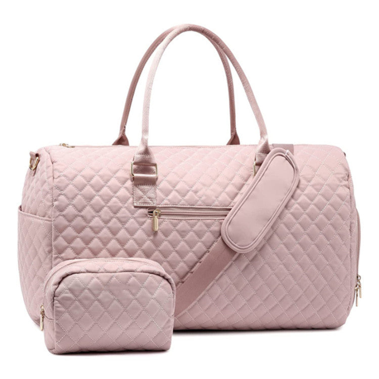 Chic-plaid-patterned-wash-bag-for-leisure-travel