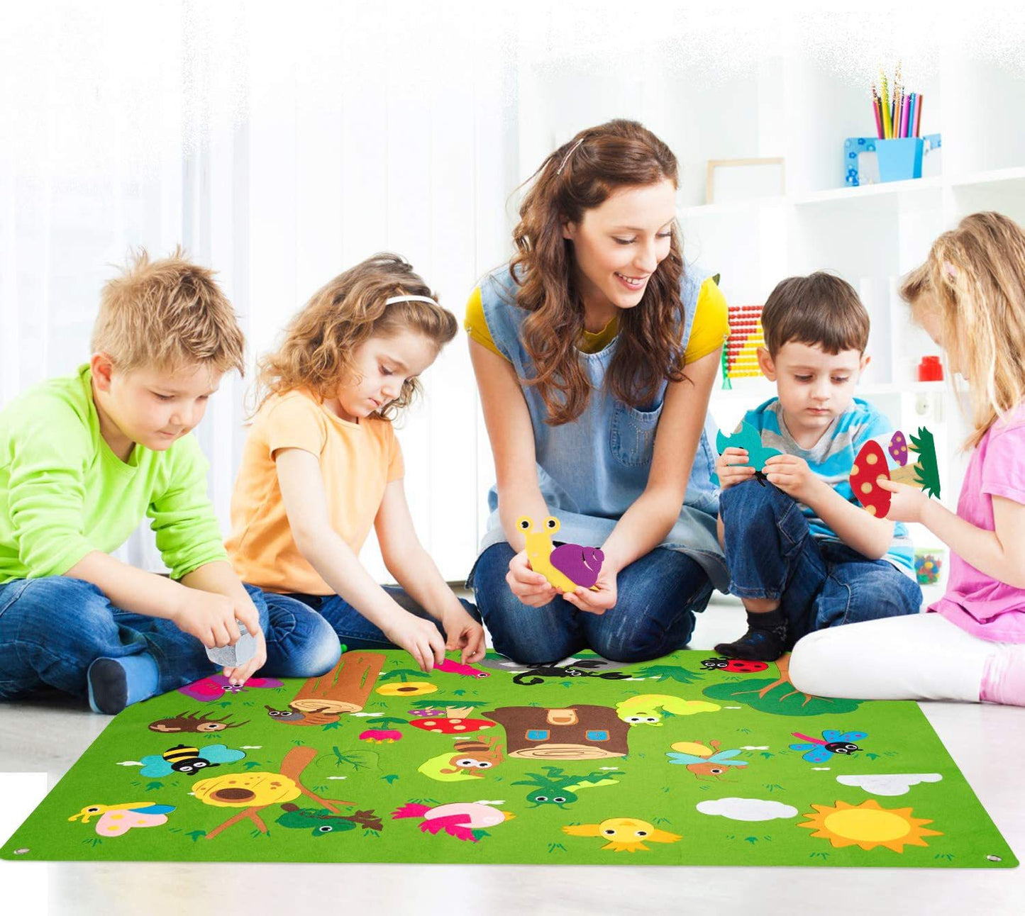 Importikaah-Felt-Early-Learning-Supplies-for-kids-insect-story-set