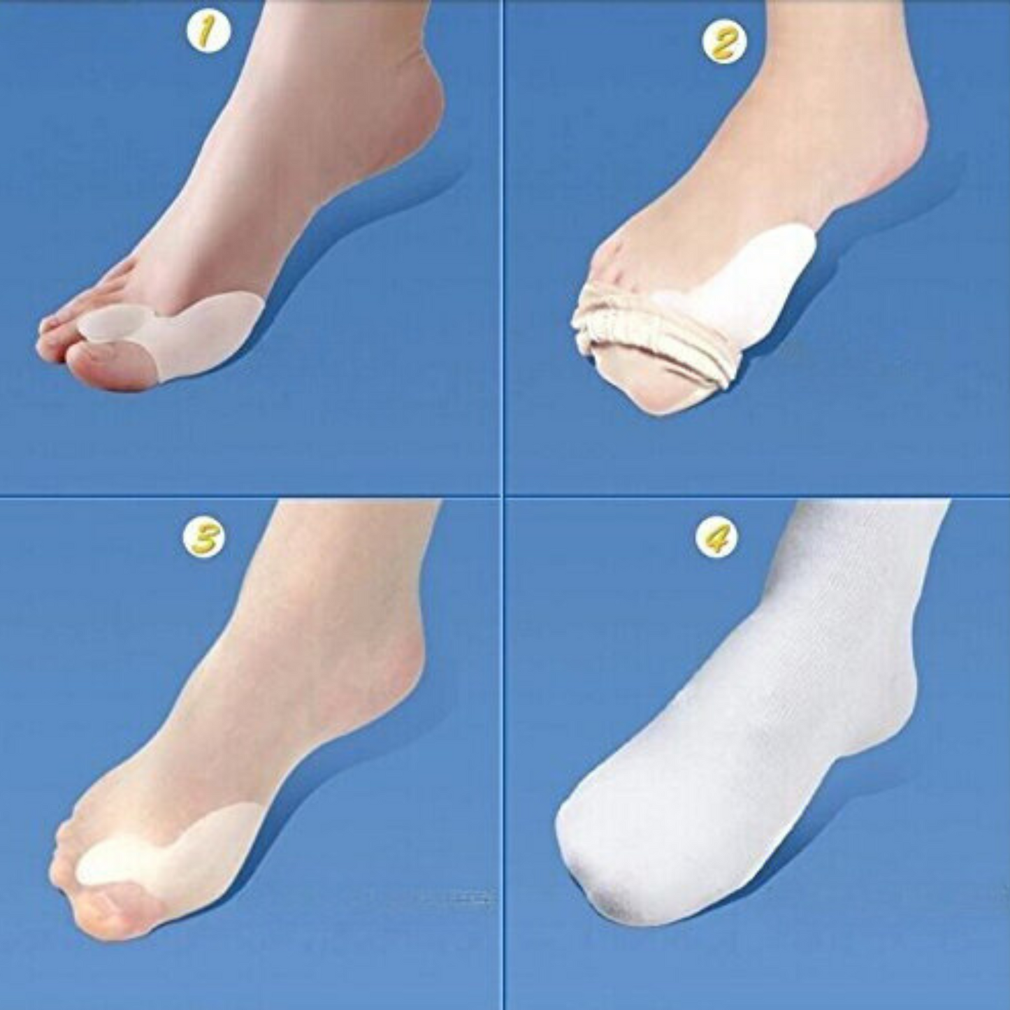 Silicone-Toe-Separator-Hallux-Valgus-Bunion-Treatment-Orthopedic-Brace-Pair-importikaah