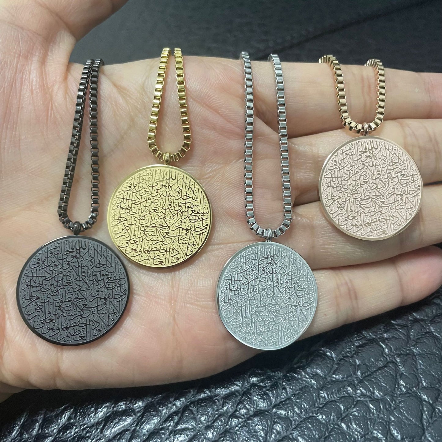 Steel-Arabic-Disc-Necklace-&-Bracelet-Set-Stylish-Accessories