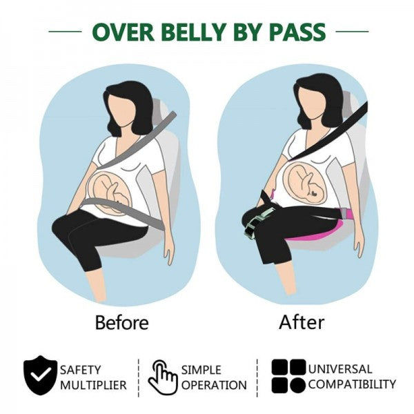 Importikaah Pregnancy Seat Belt,Car Seat Belt Adjuster For Pregnant Moms With Shoulder Belt Pad Comfort & Safety For Pregnant Moms Belly (Color May Vary)