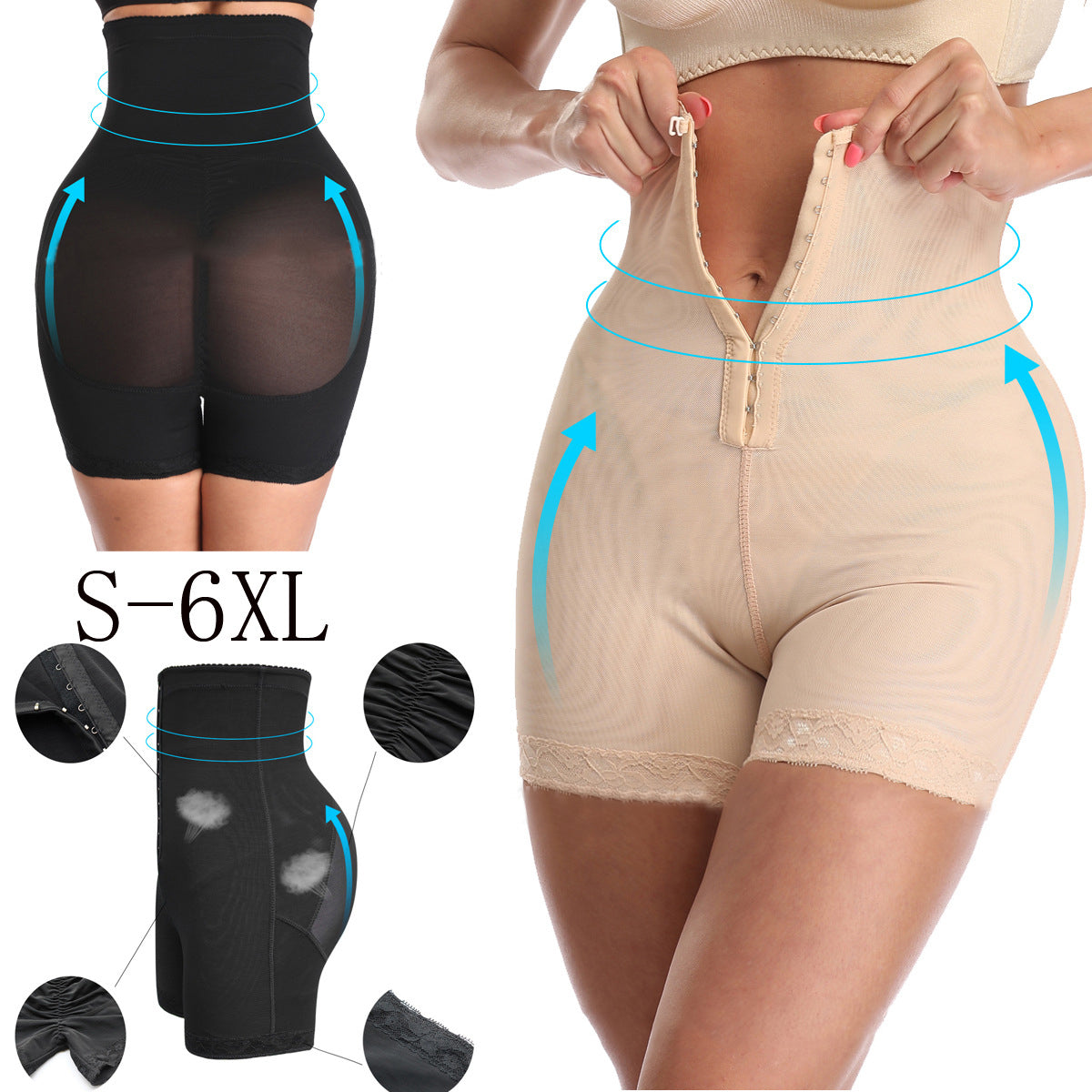 Shapewear for Women Tummy Control High Waisted Butt Lifte Thong Panty Body  Shaper Brief Ladies Seamless Shaping Underwear Skin XL-XXL