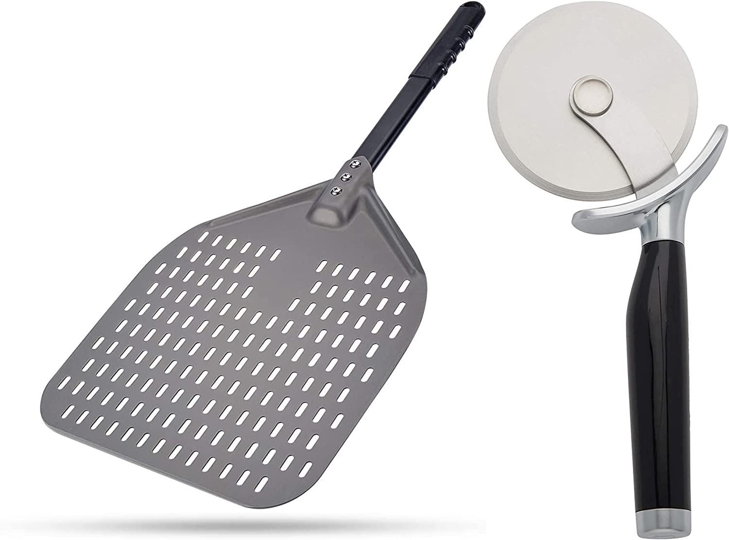 Perforated Pizza Peel with Long Aluminium Handle for Sale - Importikaah