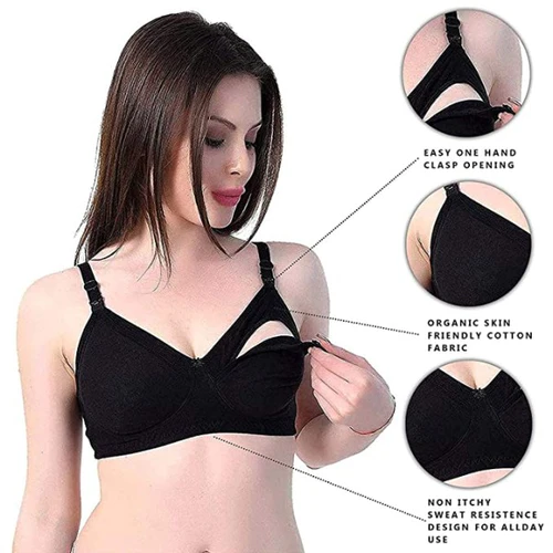 Importikaah Maternity Bra for Breastfeeding ( Pack of 3 bra's)