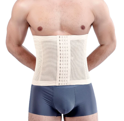 Importikaah I 3 Hooks Instant Tummy Tuck Slim Waist Belt Shaper Cincher Trimmer Bodyshape - Cream