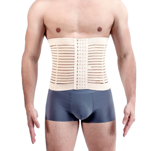 Importikaah I 3 Hooks Instant Tummy Tuck Slim Waist Belt Shaper Cincher Trimmer Bodyshape - Cream
