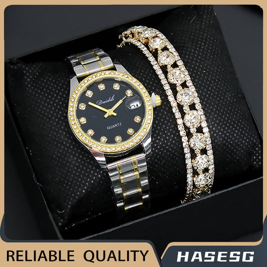 Affordable Luxury: Diamond Bracelet Watch for Women – Perfect Gift!