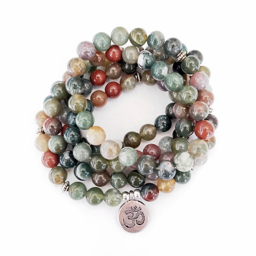 stylish-trendy-108-indian-agate-multi-layer-bracelets-lotus-pattern