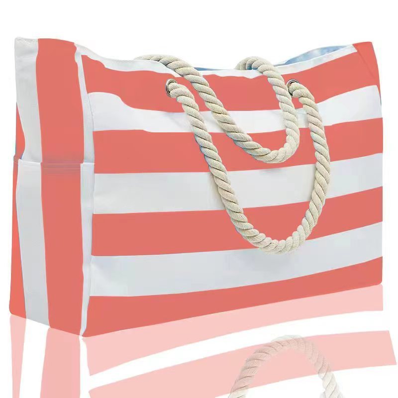 Striped-beach-bag-with-rope-handles-and-nautical-accents