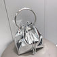 Womens-metallic-chain-clutch-bag-in-silver