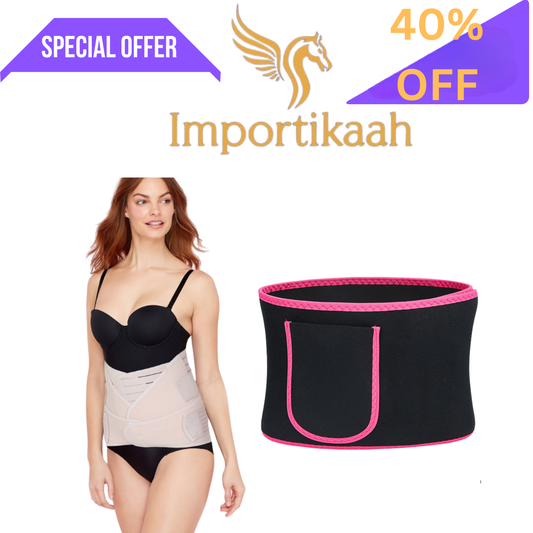 Save Big: Importikaah 3-in-1 Postpartum Belt & Slimming Belt Bundle