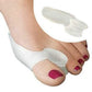 IMPORTIKAAH Silicone Toe Separator Hallux Valgus Bunion Treatment Orthopedic Brace Pair, White -Set of 2