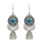 close-up-silver-jhumka-earrings-tribal-gypsy-bead-accents