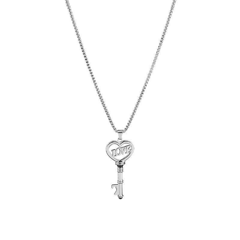 korean-style-stainless-steel-choker-unique-heart-key