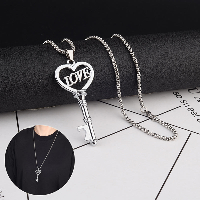 sweet-heart-key-pendant-necklace-korean-fashion-style