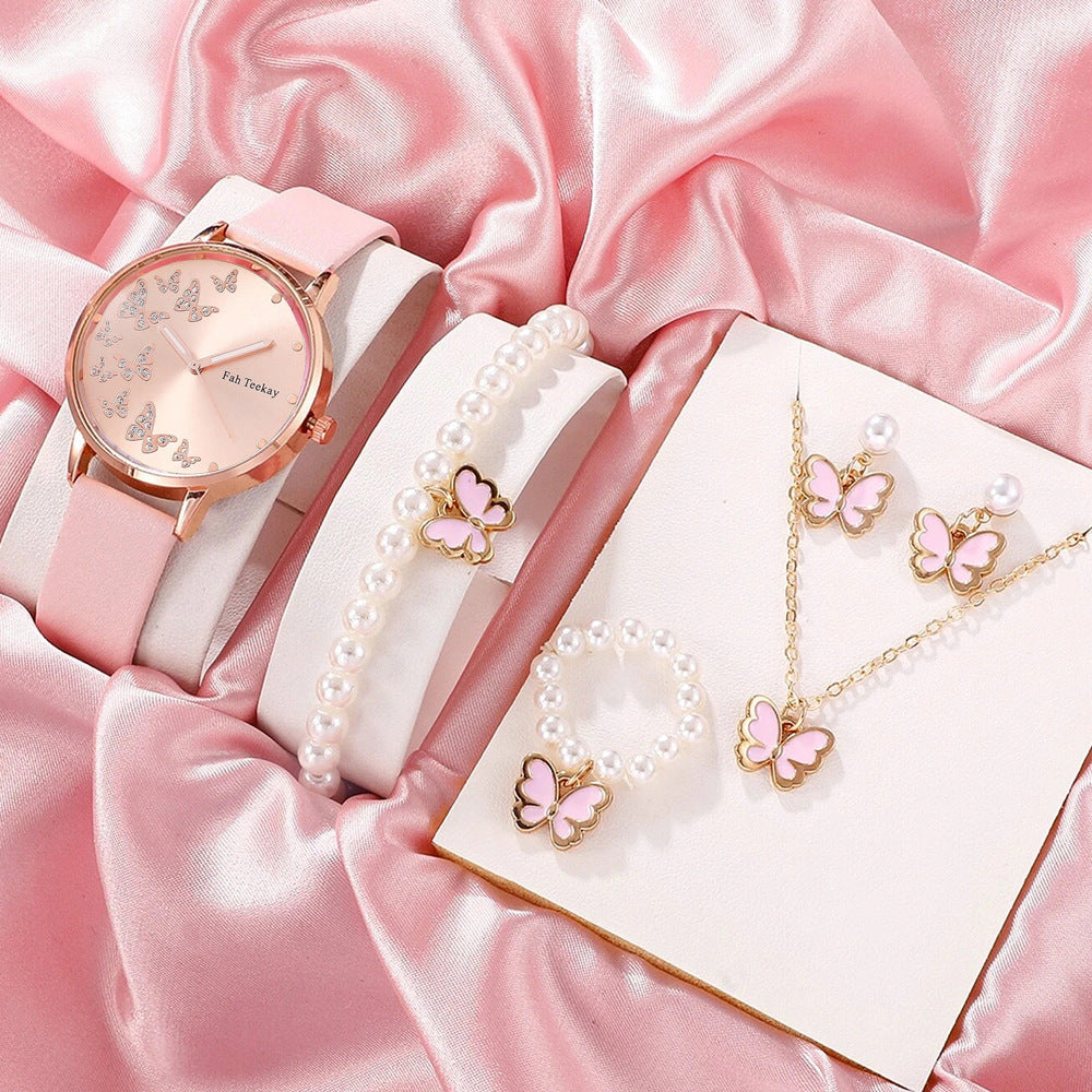 chic-charm-womens-watch-bracelet-set-pink-white