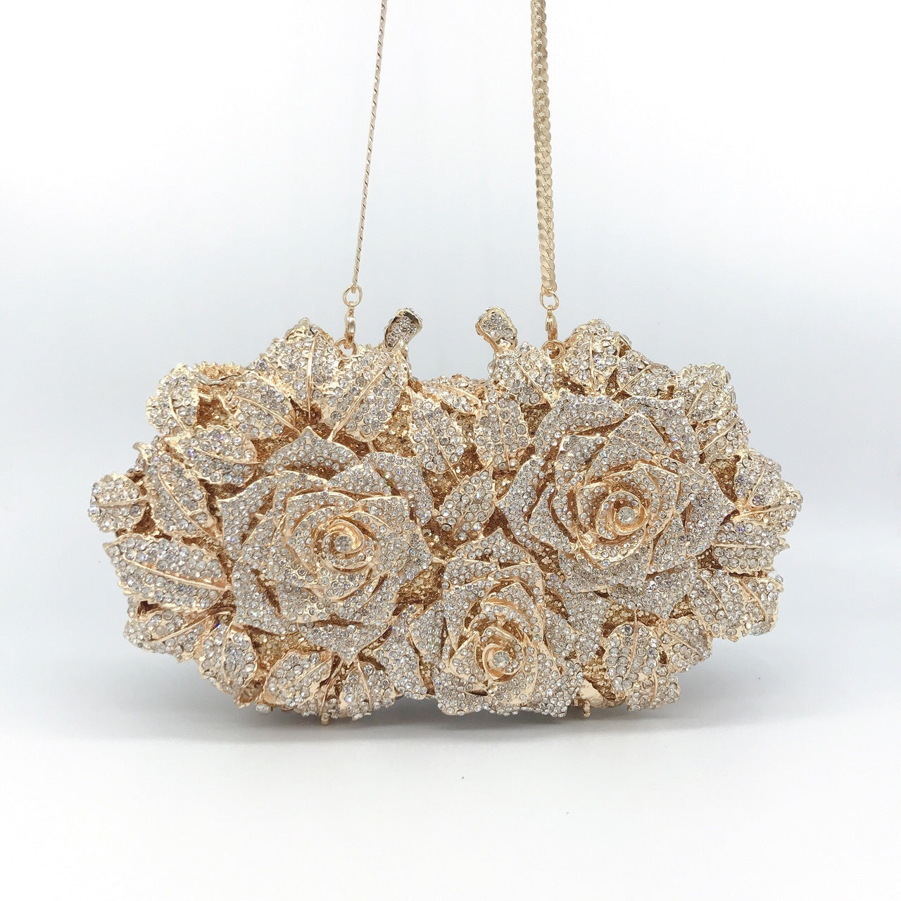 Elegant-gold-diamond-dinner-bag-with-rose-pattern