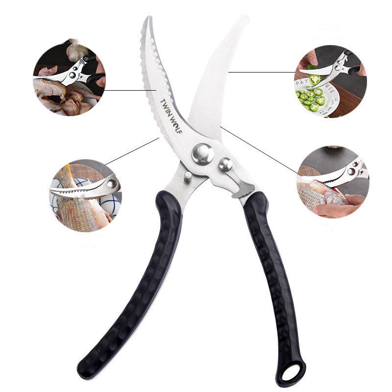 high-quality-semi-automatic-chicken-bone-scissors-importikaah-sharp-stainless-steel-blades-effortless-cutting