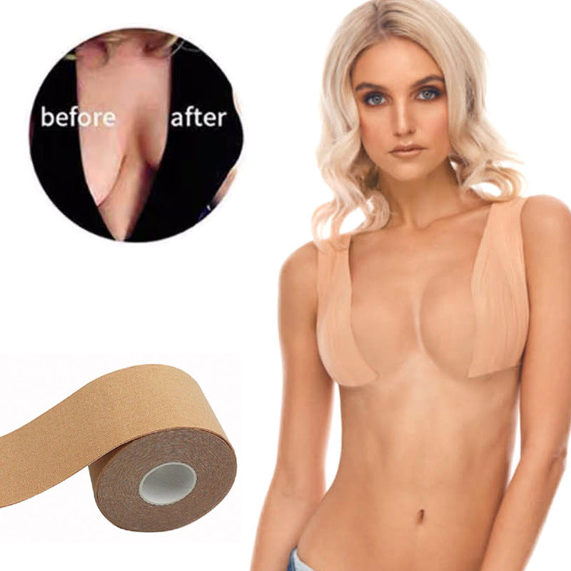 Importikaah-boob-shaper-tapes-black-clothing-choices-skin-friendly-flexibility-nude-comfort-brown-easy-to-apply-easy-to-remove-invisible-support-Perfect- wear-under-backless