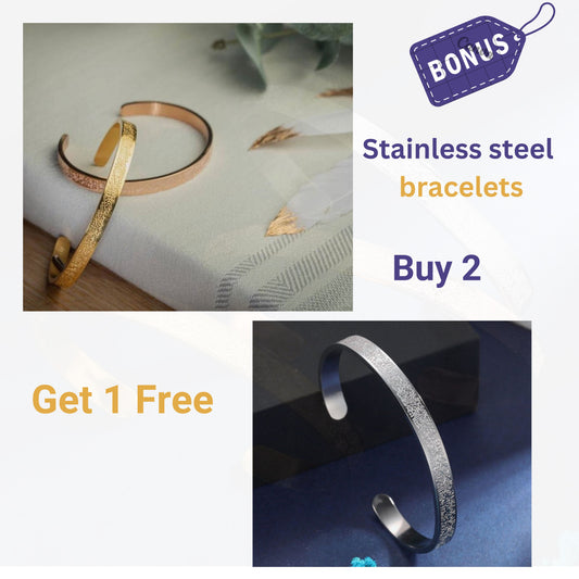 Importikaah Stainless steel Bracelet Buy 2 Get  1 Free