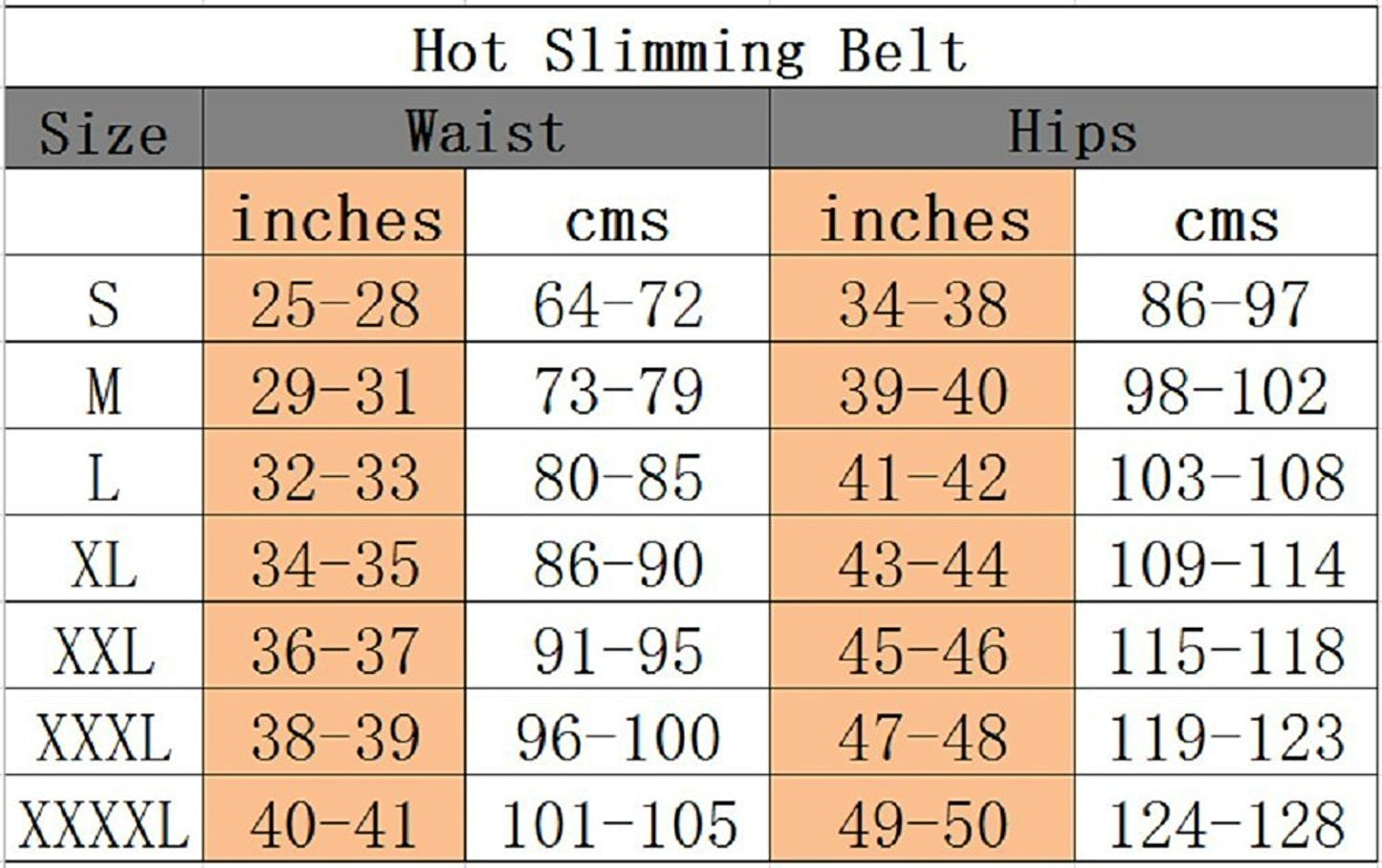 hot-slimming-shaper-size-chart