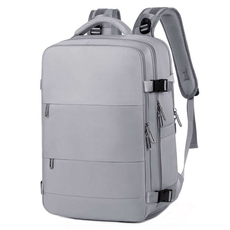 Gray-college-student-travel-bag-with-wet-dry-compartments