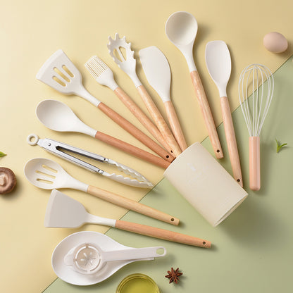 Importikaah's-14-Piece-Silicone-Utensil-Set-Elevate-your-cooking-with-the-Spot-Light-Collection-Non-stick-spatulas-for-a-seamless-kitchen-experience-white