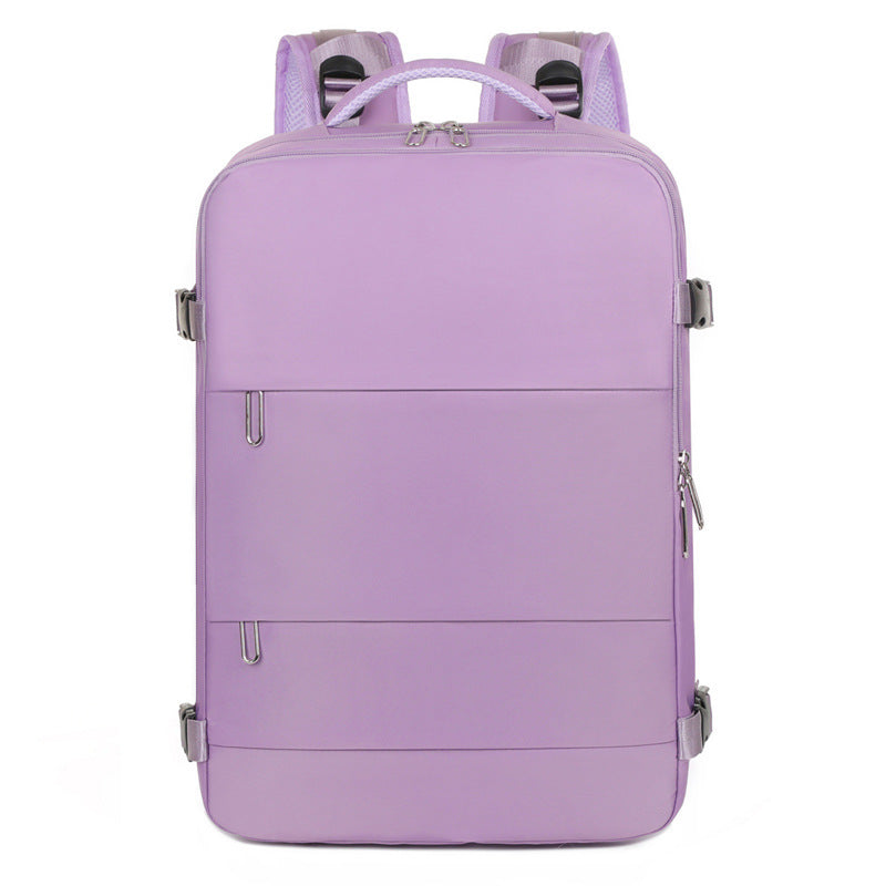 Purple-large-capacity-wet-dry-backpack-front-view