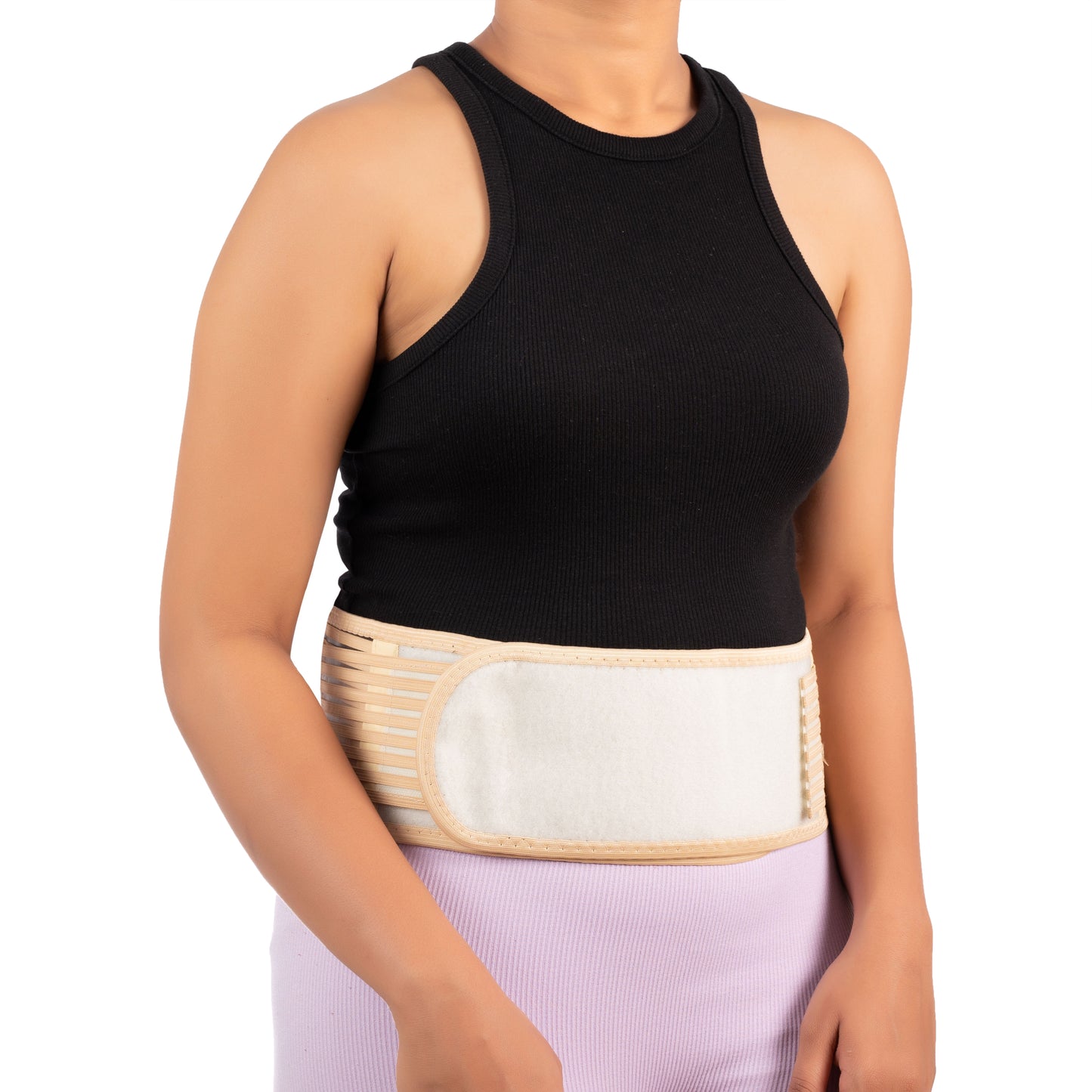 Detailed-View-of-Self-Heating-Waist-Support-Belt-in-Use