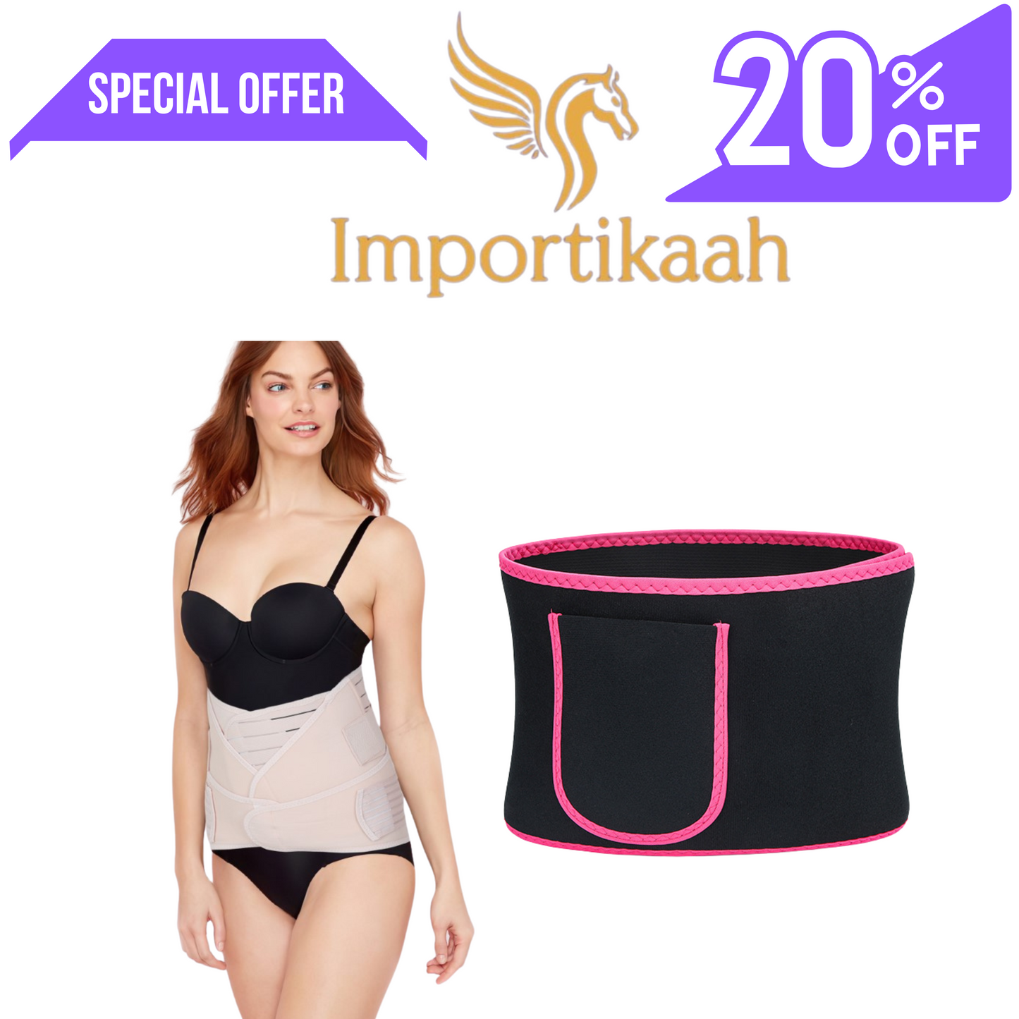 Importikaah Postpartum Slimming Belt Bundle Save Big