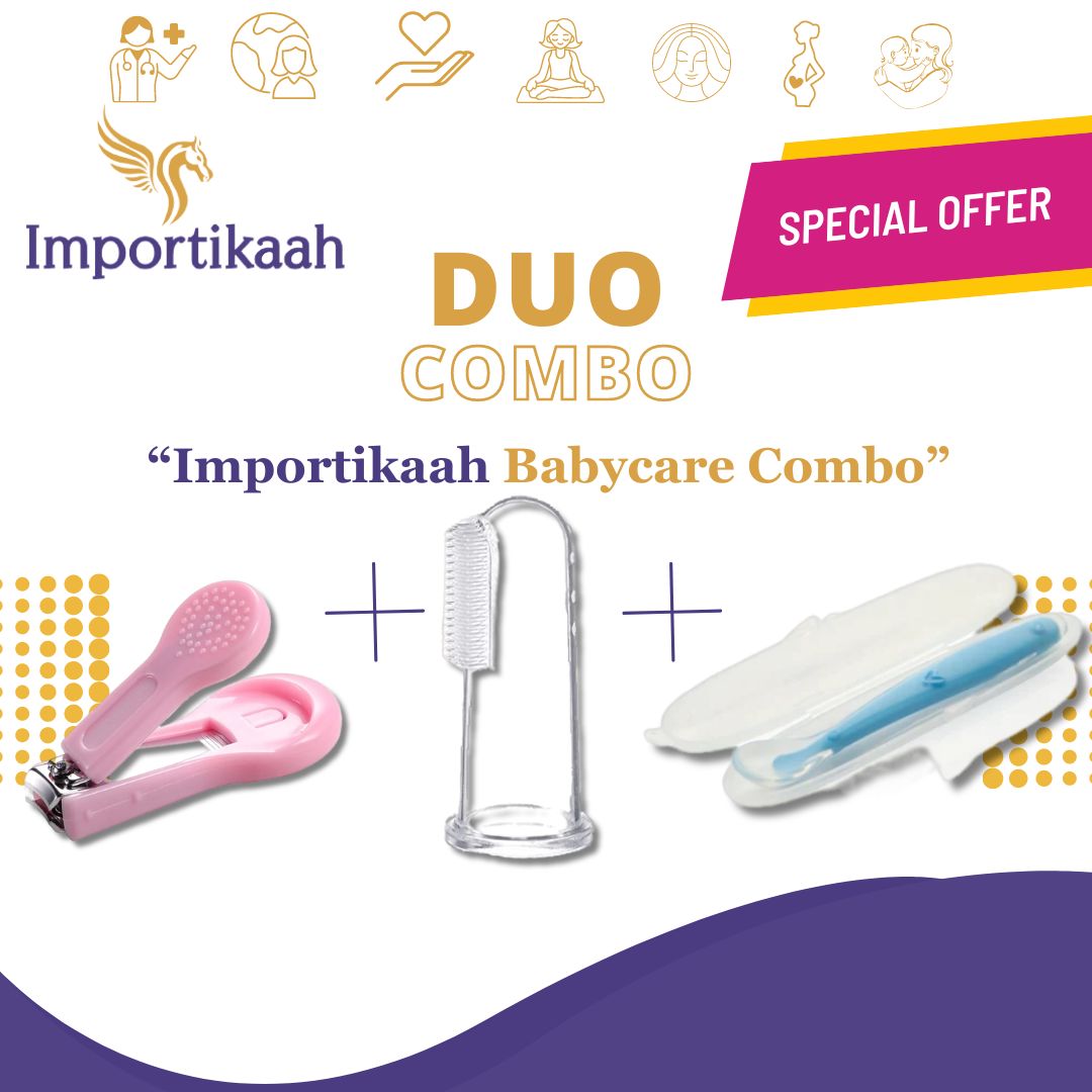 Baby nail clipper,  Baby brush, Baby spoon Combo Offer