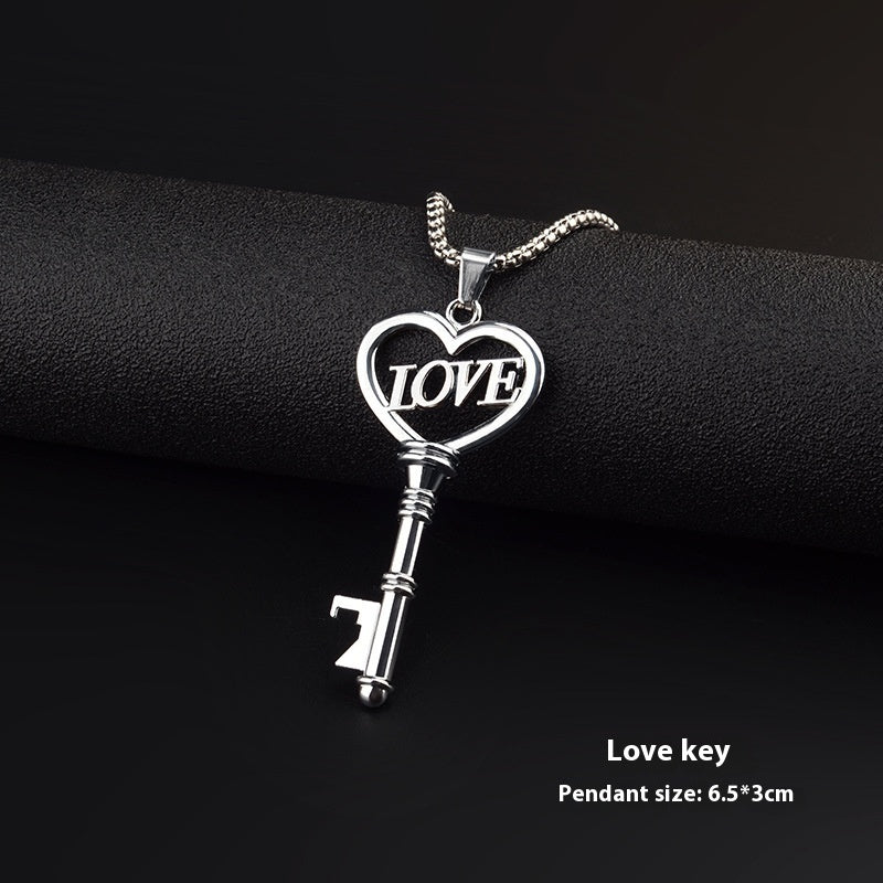 high-quality-stainless-steel-choker-heart-key-design