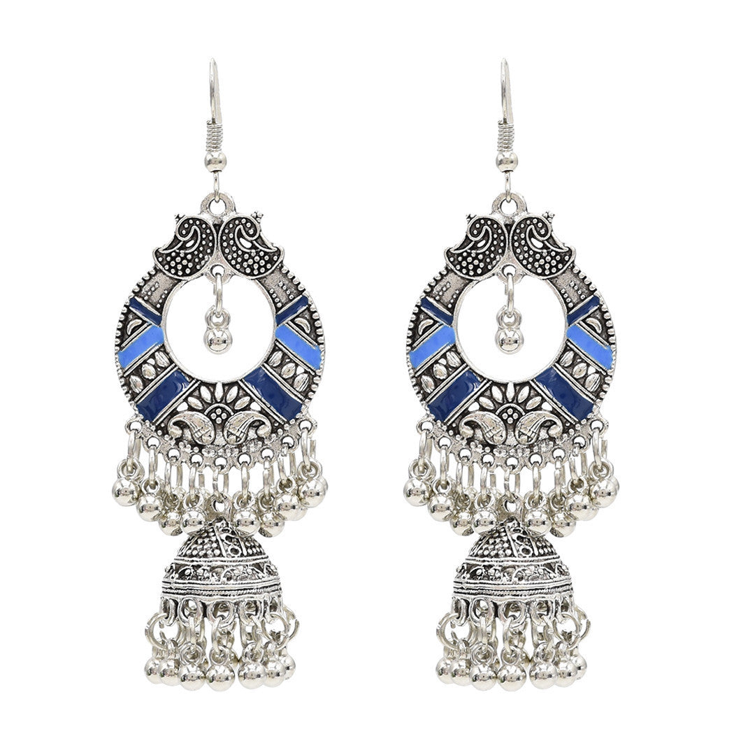 tribal-gypsy-jhumka-earrings-tassels-vintage-egyptian-style