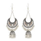 close-up-tribal-silver-jhumka-earrings-detailed-tassels-beads