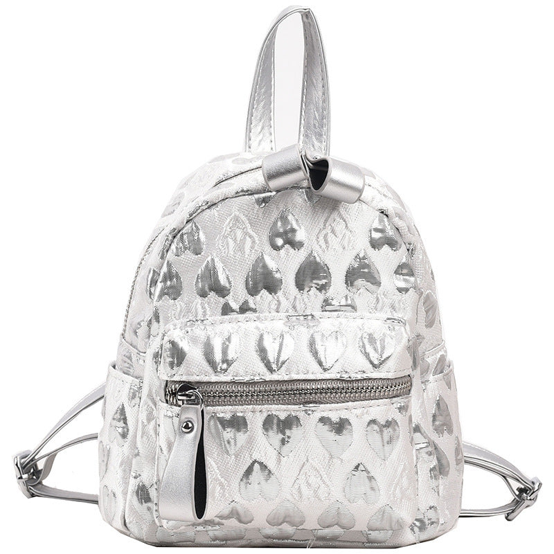 Fashionable-PU-mini-backpack-with-sleek-black-and-silver-tones