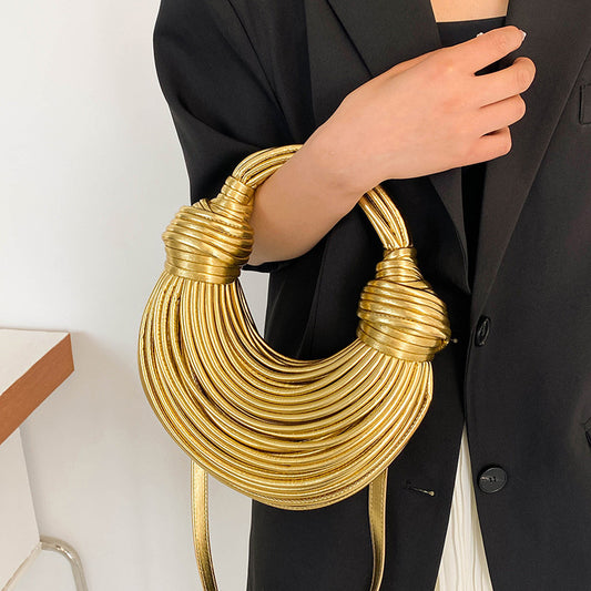 Gold-PU-underarm-bag-with-chain-detail