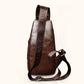 Men's Theftproof Leather Crossbody Bag - Stylish Business Sling & Casual Chest Pack for Ultimate Security