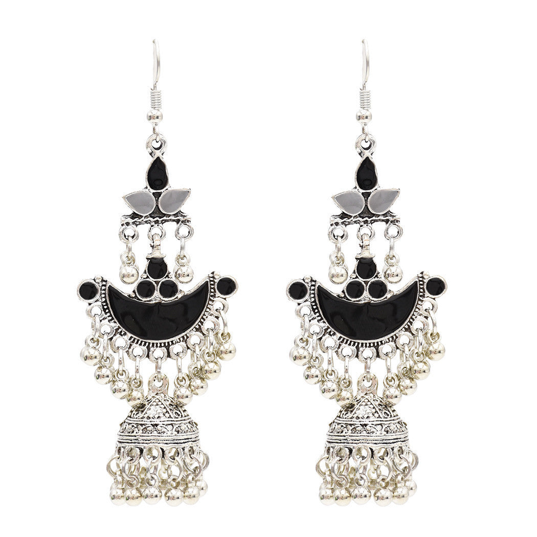 intricately-designed-egyptian-jhumka-earrings-beads-flowing-tassels