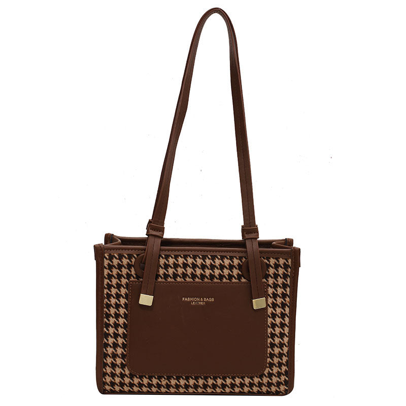 Black-plaid-commuter-shoulder-bag-for-women