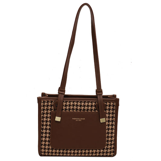 Black-plaid-commuter-shoulder-bag-for-women