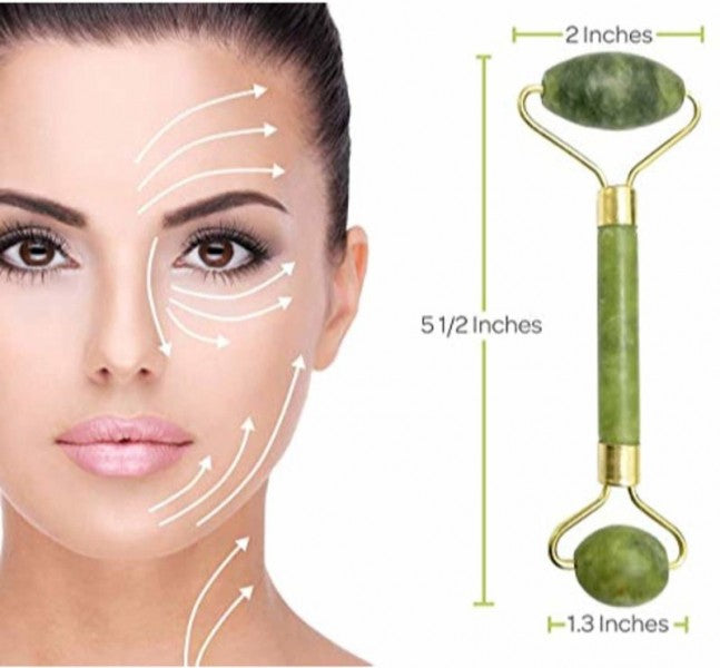 Using-Importikaah-jade-roller-on-the-face-to-enhance-skin-circulation
