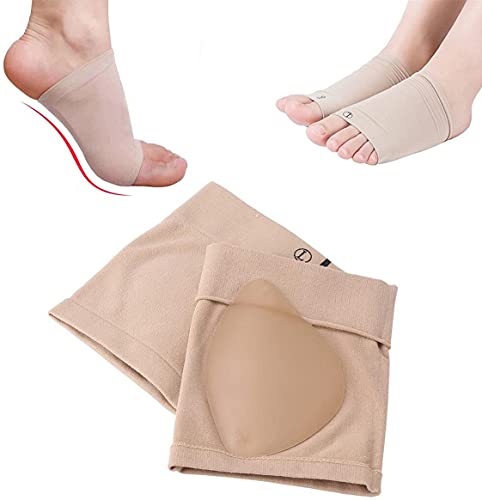 Importikaah Silicone Gel Arch Support Sleeve - Pronation Orthotics Flat Feet Pad Insole, Comfort Massage Shock Absorption Cushions, For Plantar Fasciitis Heel Spur Arch Pain Relief