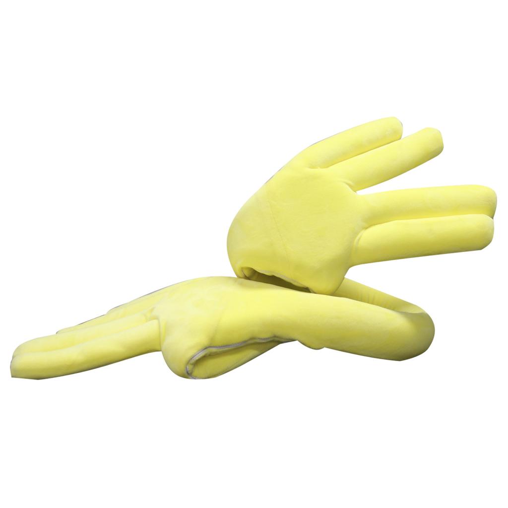 Travel-Neck-Pillow-Bends-Hand-Shape-Headrest-Soft-yellow