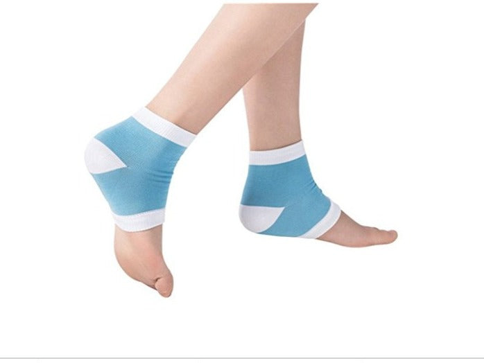 Importikah SPA Moisturizing Treatment Relieve Dry Crack Split Feet Heels Gel Socks (Blue)