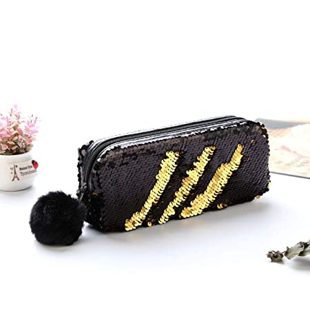 Importikaah-Fashion-Sequin-Hairball-Pencil-Case 