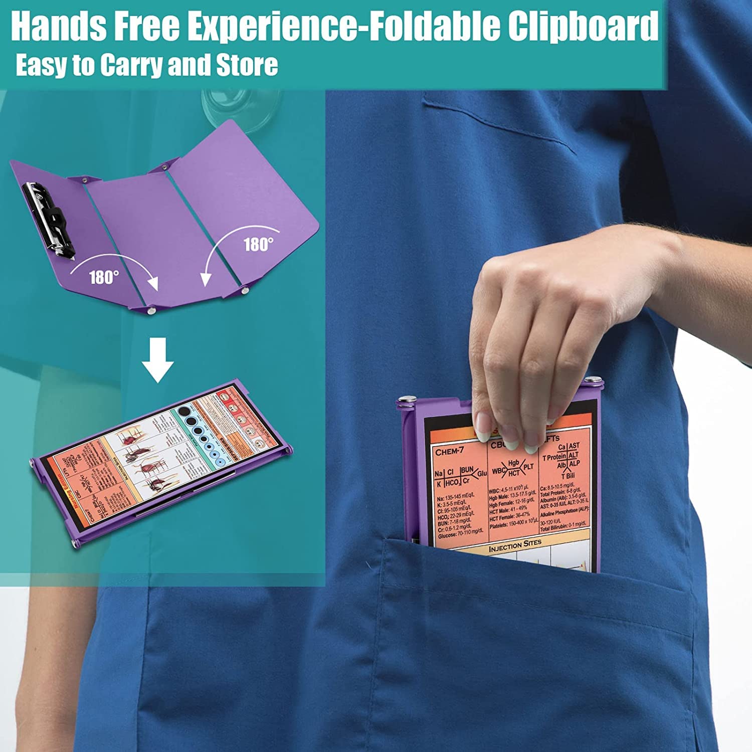 Importikaah-Nursing-Clipboard-Foldable-3-layers-alluminium-nurse